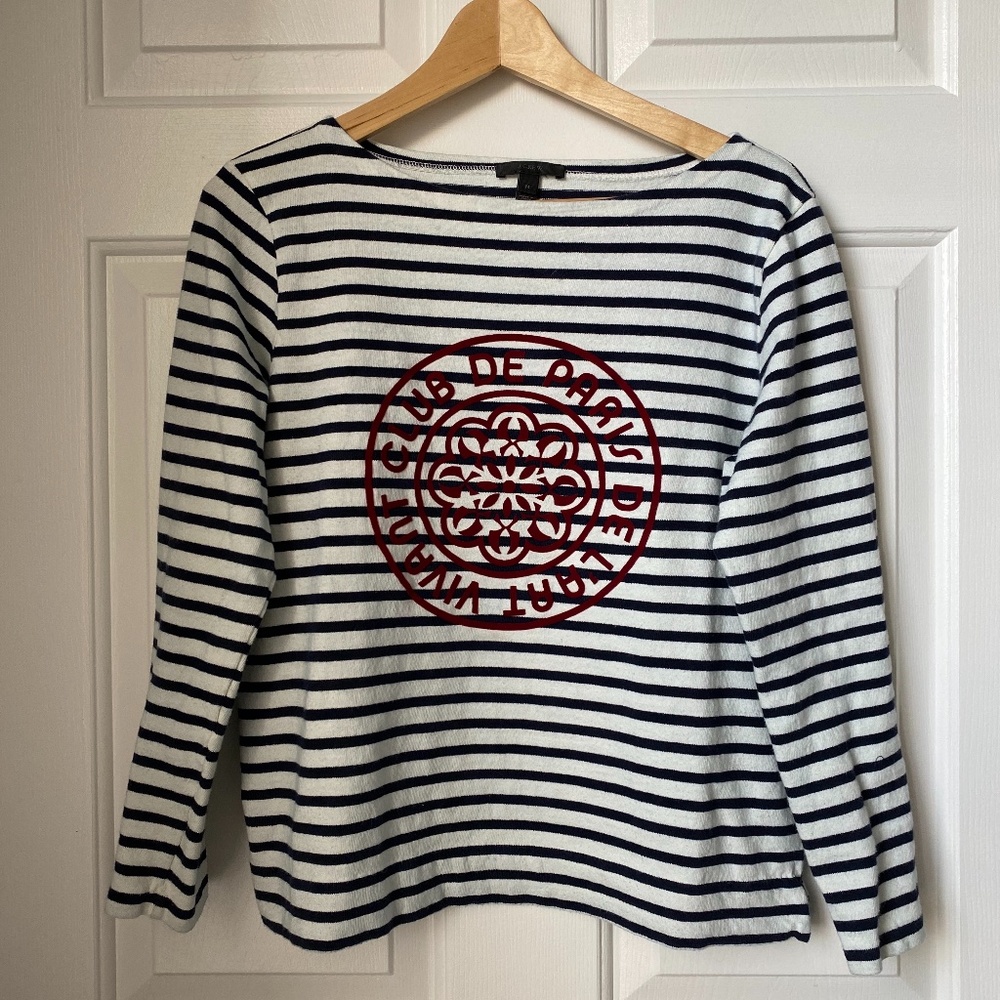 J. Crew Striped Boatneck Club de Paris Shirt